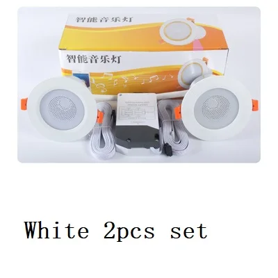 Remote Control Led Ceiling Round Downlight Bluetooth 4.0 Music App Smart Light Fixtures For Home Baseus Kitchen Indoor Lighting White 2pcs set