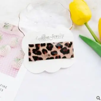 120pcs/lot DIY Multi Cortex Rectangle Leopard Hair BB Clips Simple Bang Hairpins Hair Styling Tools Hair Accessories HA1267 - Цвет: 5