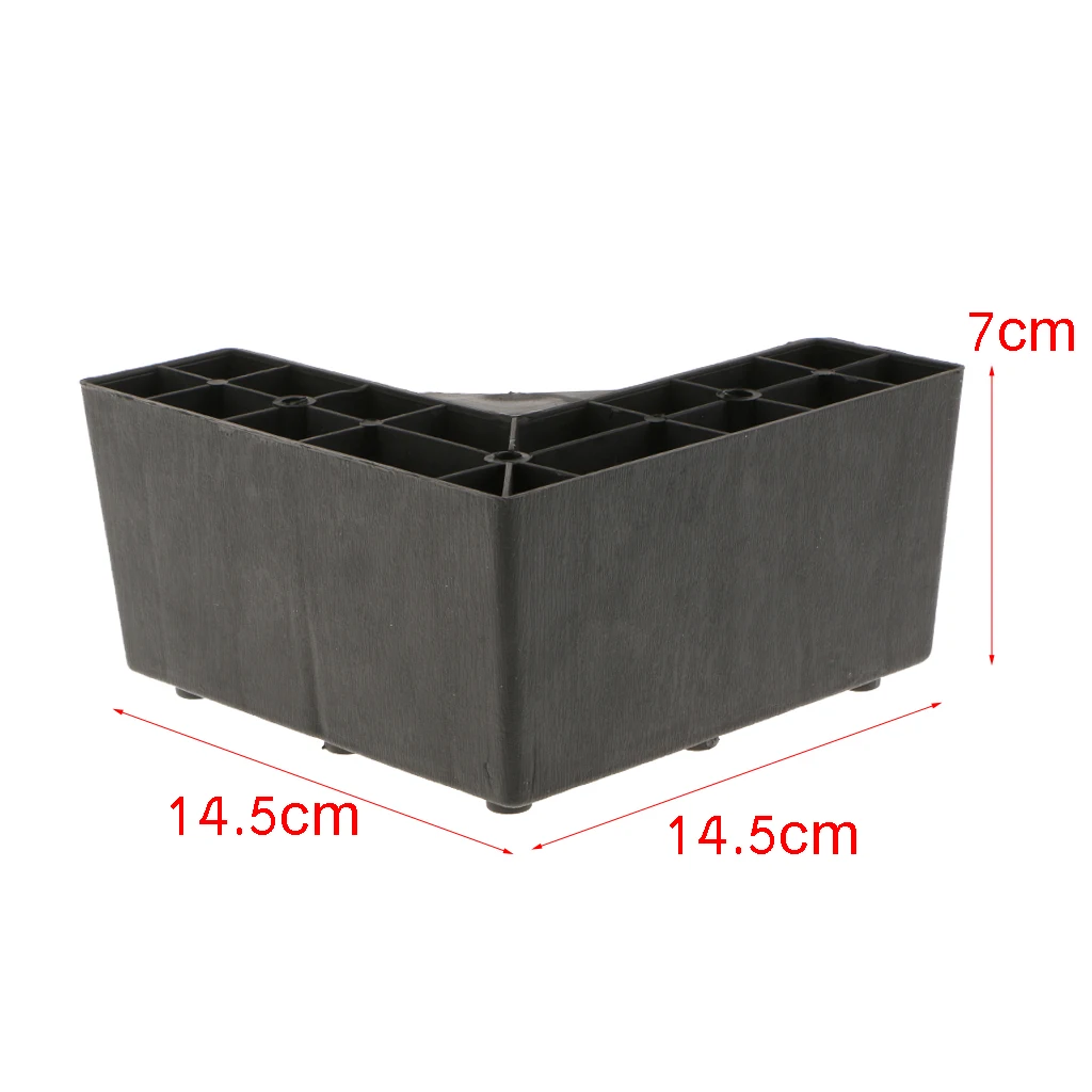 Universal Sturdy Plastic Sofa Legs Ottoman Plinth Wardrobe Cupboard Bed Legs 15cm