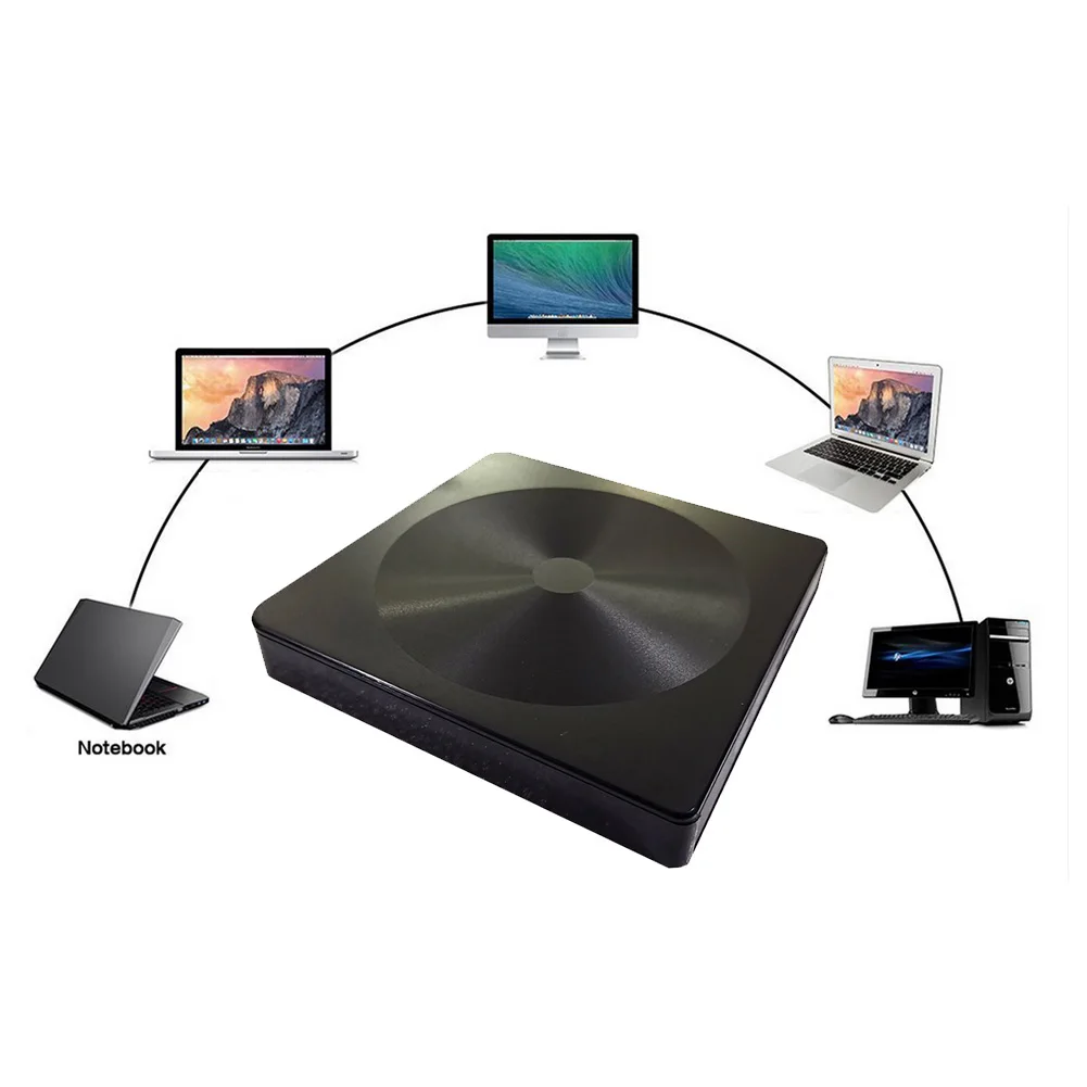 Универсальный USB 3,0 внешний DVD/CD/VCD B urner RW svcd-привод плеер Mac/PC/Apple ноутбук/OS/Windows CD привод