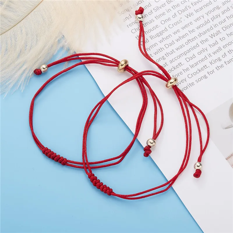 7 Knots Lucky Red String Bracelet for Protection lucky Amulet and Friendship Braid Rope Couple Jewelry charm bracelet