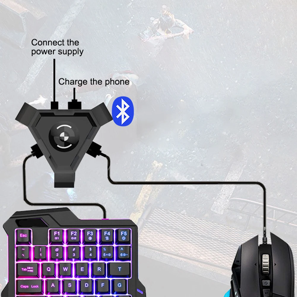  Android Bluetooth Gaming Keypad Keyboard Panel Converter for Android ios Phone IPAD Bluetooth PUGB 