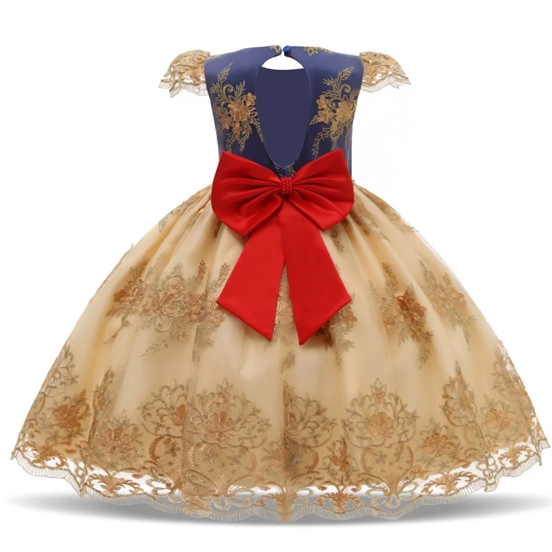 Торжественное платье для девочек; элегантное рождественское платье принцессы; платье принцессы для свадебной вечеринки; детское платье с цветочным узором для девочек
