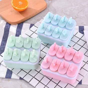 

Ice Cream Popsicle Molds Cooking Tools Rectangle Shaped Reusable Safe DIY Homemade Tool Frozen Ice Cream Pop Baking Moulds