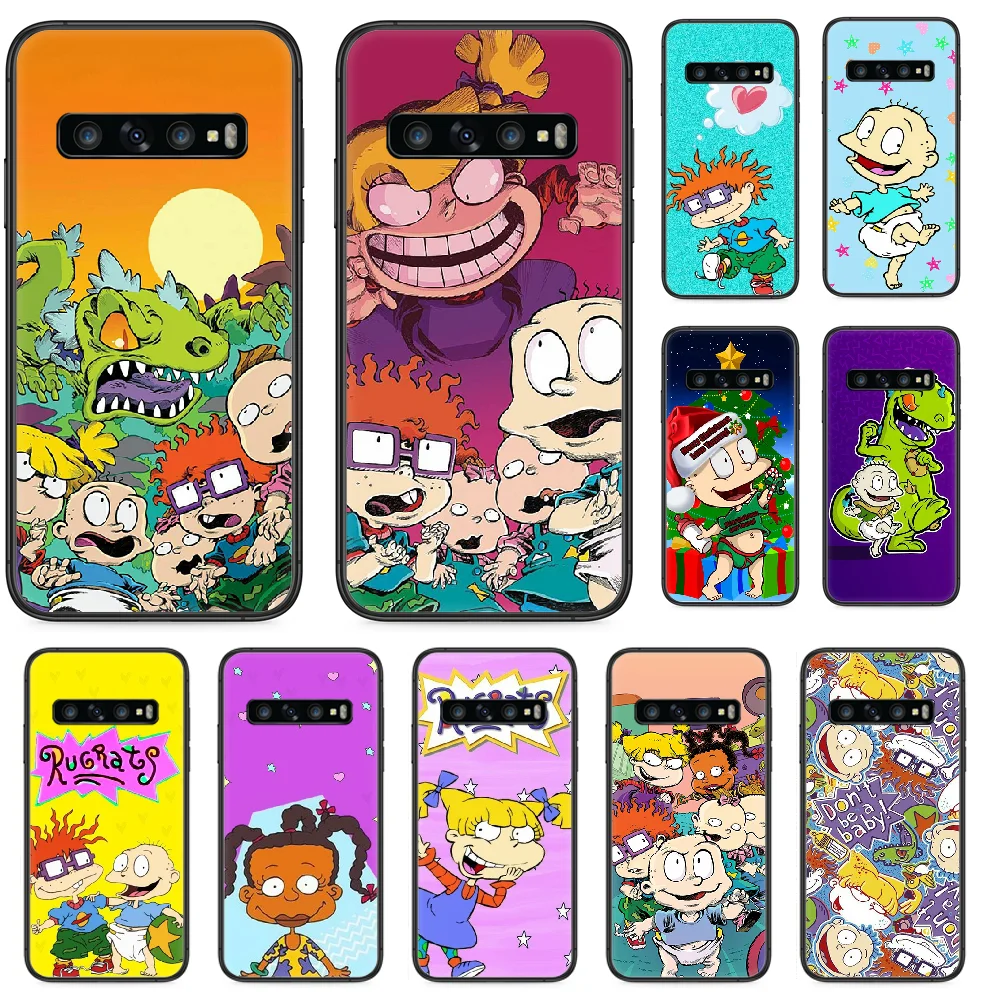 cartoon Rugrat Phone case For Samsung Galaxy S 10 20 3 4 5 6 7 8 9 Plus E Lite Uitra black back silicone bumper luxury hoesjes | Мобильные