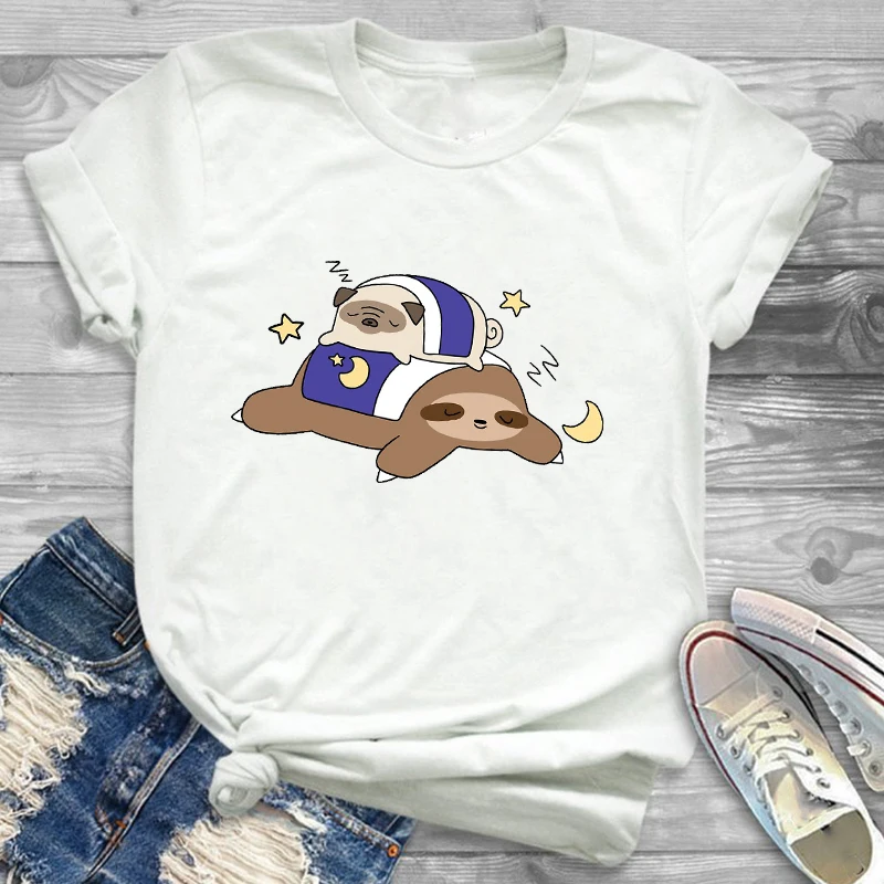 Модная женская одежда с коротким рукавом Camper Fire Sloth Женская графическая футболка