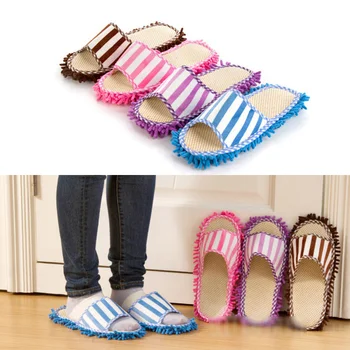 

2PC/Set Lazy Cleaning Foot Cleaner Shoe Mop Slipper Microfiber Soft Wearable Bathroom Floor Dusting Cover Mops Cleanning Tools