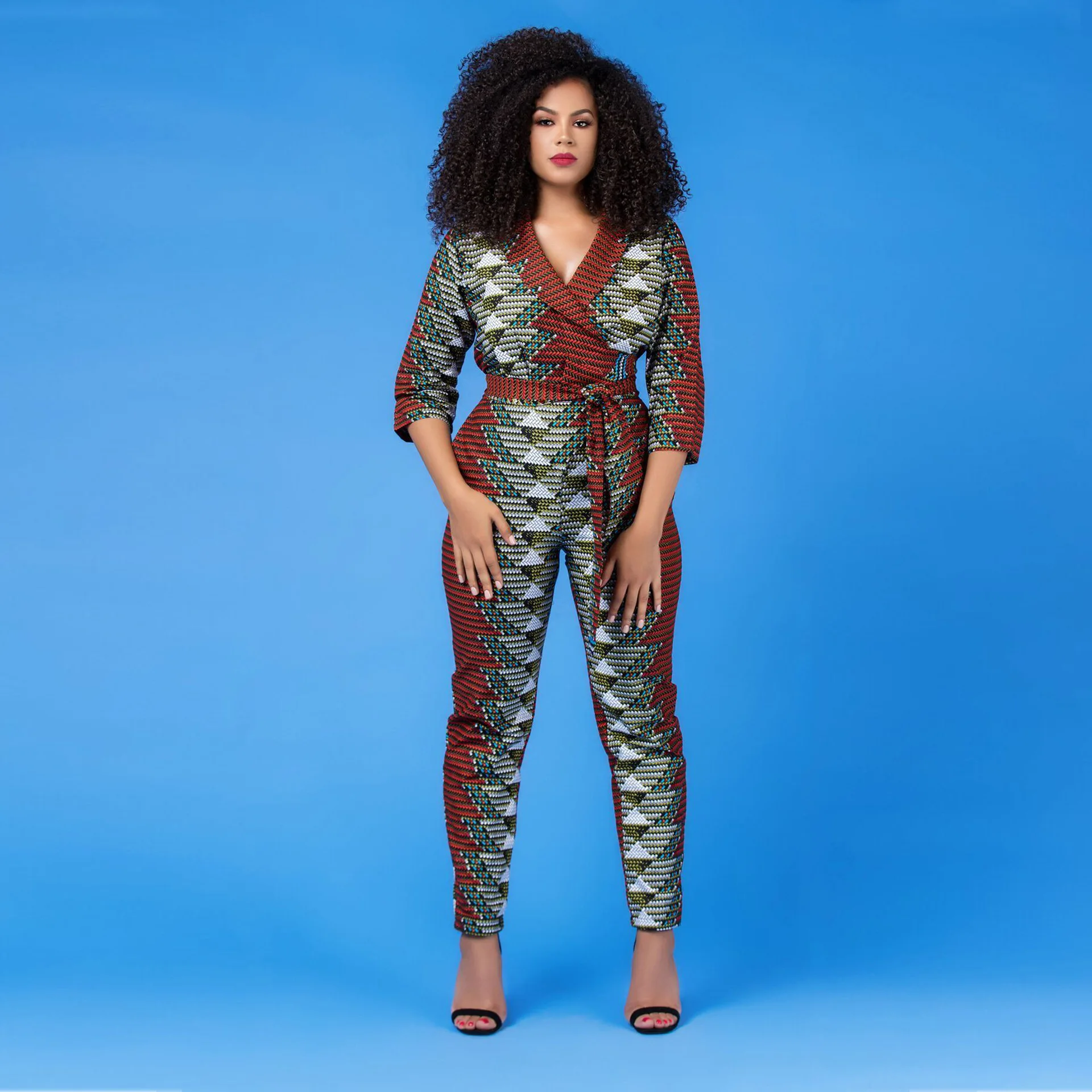 Bohisen News African Clothes Autumn Ladies Robe Africaine Jumpsuit Pant Dashiki Fashion Shoulder Off African Dresses for Women