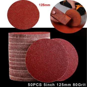 

Hook-and-Loop Sandpaper Orbital Sander Orbit Sander Sand Sheet Grit 50PCS