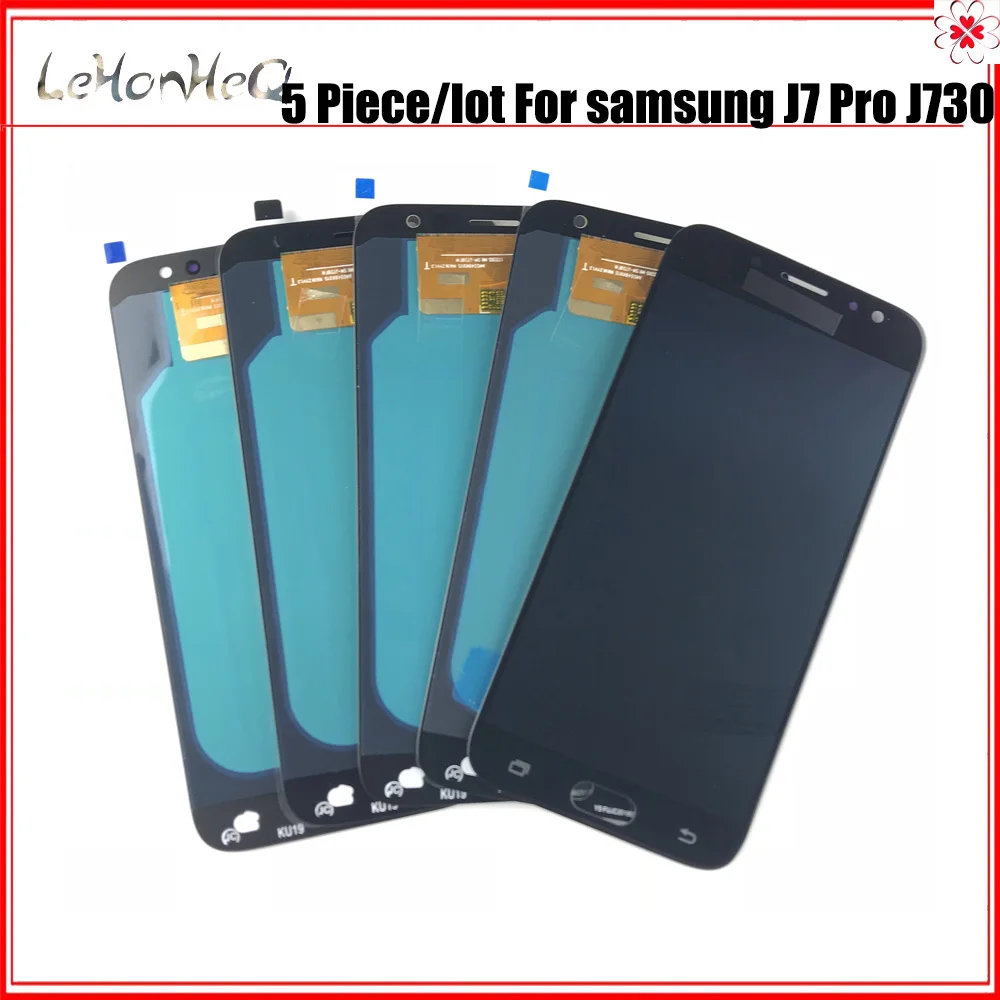 5 шт./лот J730 ЖК-дисплей для Samsung Galaxy J7 Pro 2017 J730F сенсорный экран дигитайзер сборка |
