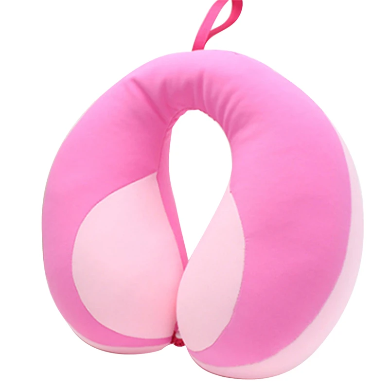 Подушка для детей Newbron дорожная подушка для шеи u-образная подушка для подголовника автомобиля воздушная подушка для детского сиденья Поддержка головы младенца - Цвет: pink
