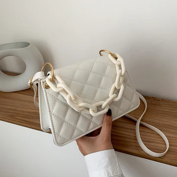 

Chic Women Small Messenger Bag Simple Classic Texture Creative Design Leather Daily Candy Shoulder Crossbody Handbags