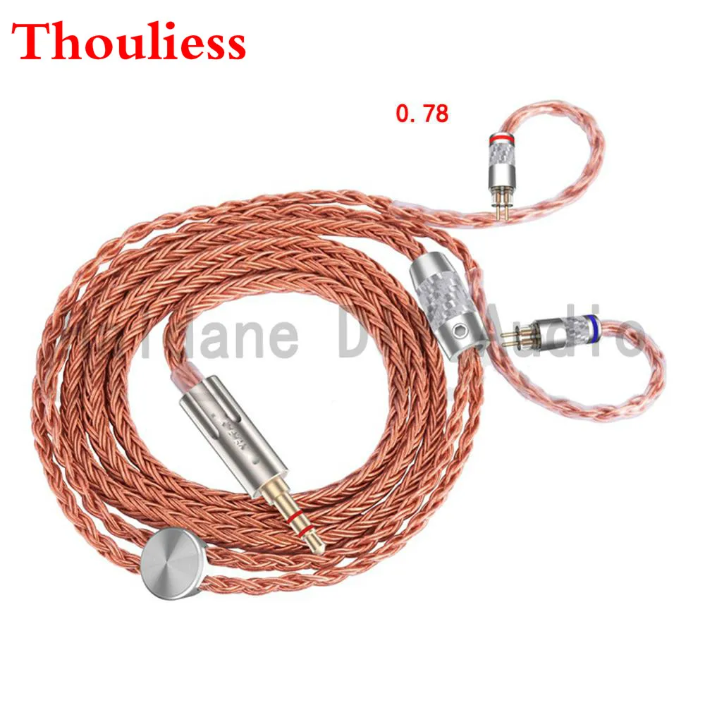 Thouliess 16Cores Pure Copper Upgrade Headphone Cable MMCX 2Pin For ZSX TFZ W4r UM3x 1964 Heir 10 A IEM8 0 IEM10 0 se535 215 846