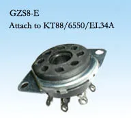 

8 pin tube socket silver foot 10pcs bakelite tube socket GZS8-E PCB for KT88 6550 EL34 6P6P 6V6 6N8P tube amplifier