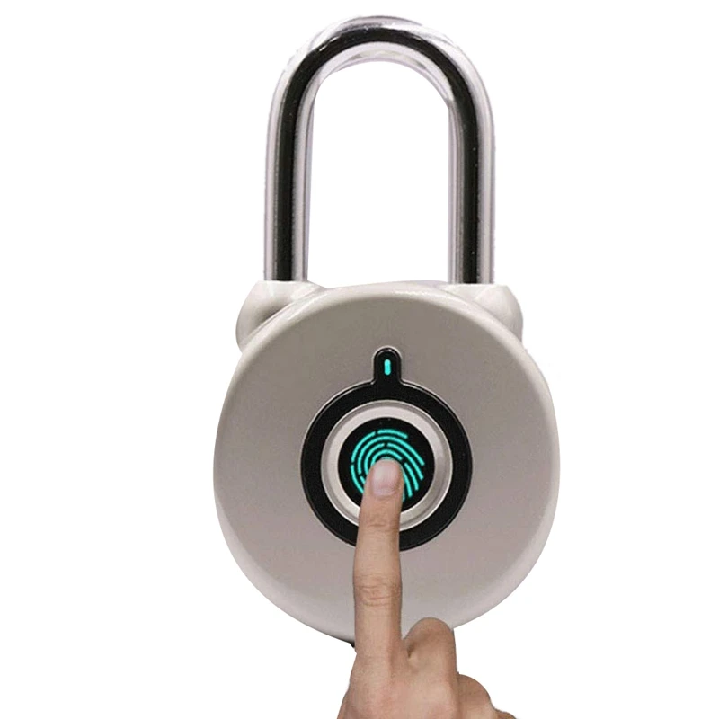 Fingerprint Mini Padlock Electronic Intelligent Padlock, Waterproof Fingerprint Combination Padlock Home Locker Gym Backpack Off