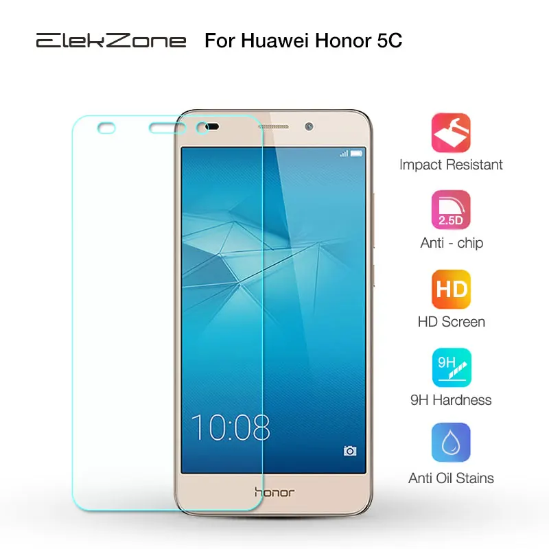 

Nano-coated 9H HD Phone Screen Tempered Glass Film For Huawei Honor 5C HD 2.5D Screen Protective For Huawei Honor 5C Glass Film