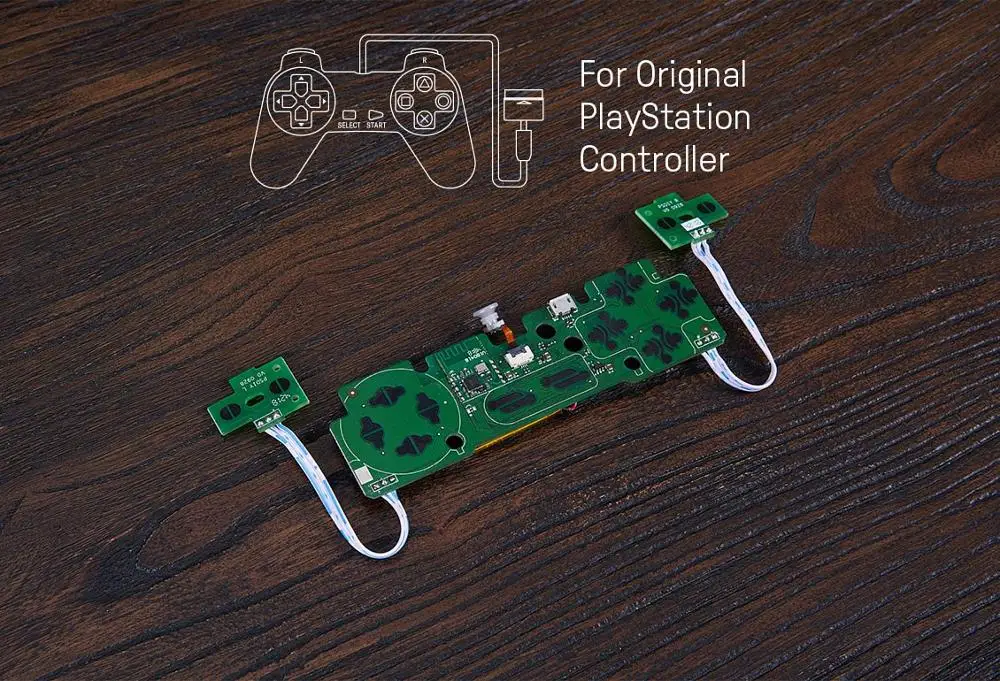 Черный 8bitdo Mod Kit для Игровые приставки классический мини Классический игровой хост оригинальная ручка DIY Беспроводной Bluetooth для sony ps1 Mini - Цвет: Черный