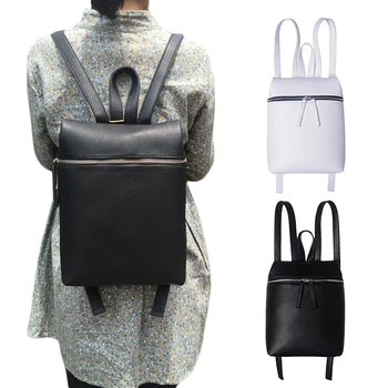 

Hot Simple Small Casual Women Fashion Faux PU Leather Multi-pocket Backpack Travel Girl Ladies Fashion Rucksack Back Bags -15