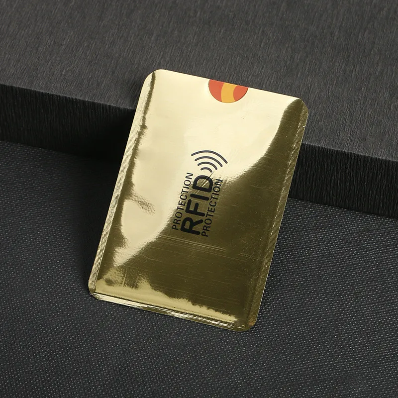 HJKL 6 шт. Rfid кошелек блокирующий замок держатель для банковских карт Id Чехол для банковских карт защита металлический кредитный NFC Держатель алюминий 6,3*9,1 см