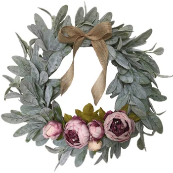 

Peony Artificial Flowers Wreaths Door Perfect Quality Simulation Floral Garland for Wedding Decoration Home
