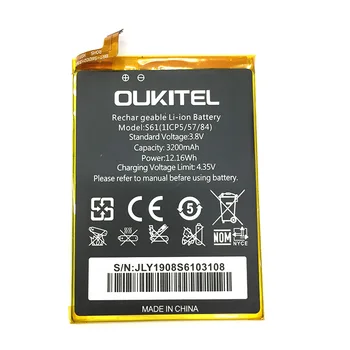 

100% Original 3200mAh S61 Battery For OUKITEL S61 U25 Pro MTK6750T Phone Newly Production High Quality Battery+Free shipping