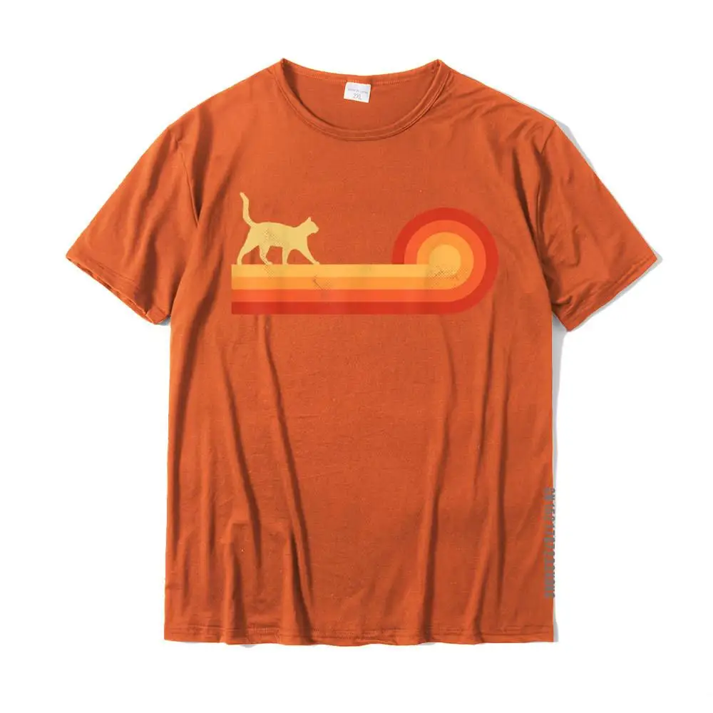 Normal Street Casual Short Sleeve Father Day Tees Faddish Round Collar 100% Cotton T-shirts Adult T Shirts Top Quality Cat Retro Vintage Style 60s 70s Men Women Gifts Kitty Kitten T-Shirt__MZ22038 orange