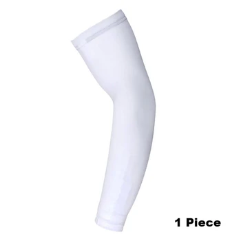 

Cycling Sunscreen Bands 1 pcs Sport Arm Sleeve Ice Fabric Warmer Summer UV Protection Running Basketball Volleyball Black White