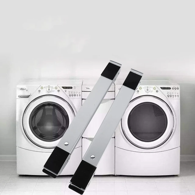 Base de lavadora con freno, soporte de rodillo móvil para secadora, 2 piezas