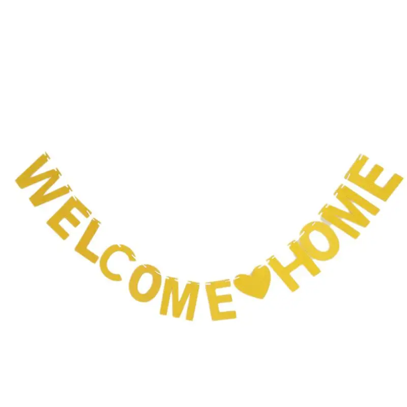 Hot Promo 0e16 Welcome Home Gold Flags Banner Flags Bunting