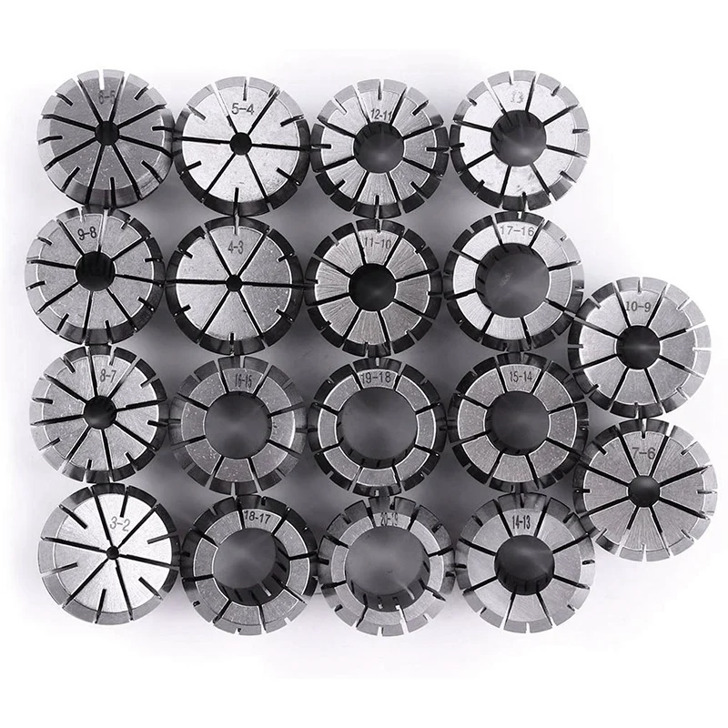 

18Pcs Collet Chuck ER32 Precision Set Tool Holder Milling Chuck CNC Lathe Tool 3mm-20mm for Drilling Tapping Machine Collet Prom