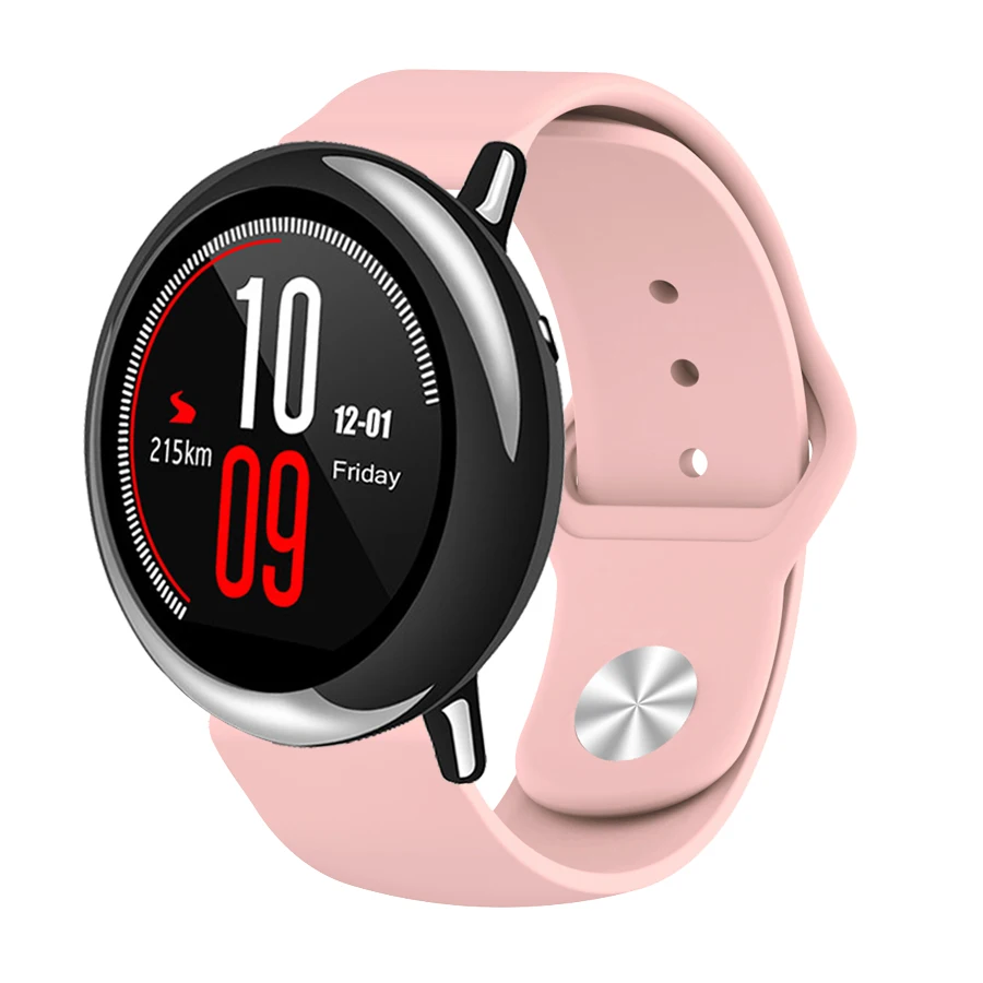 22 мм спортивные часы ремешок для Xiaomi Huami Amazfit Pace силиконовые умные часы сменный ремешок разноцветный браслет ремешок Ремешки