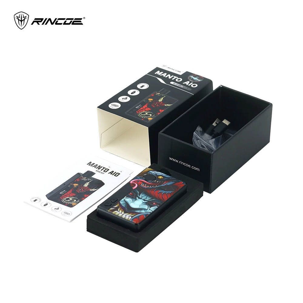 Ринкоу манто AIO 80 Вт комплект нет 18650 батарея 3 мл для RBA катушки 0.3ohm 1.2ohm электронная сигарета VS Smoant Pasito Pod Комплект