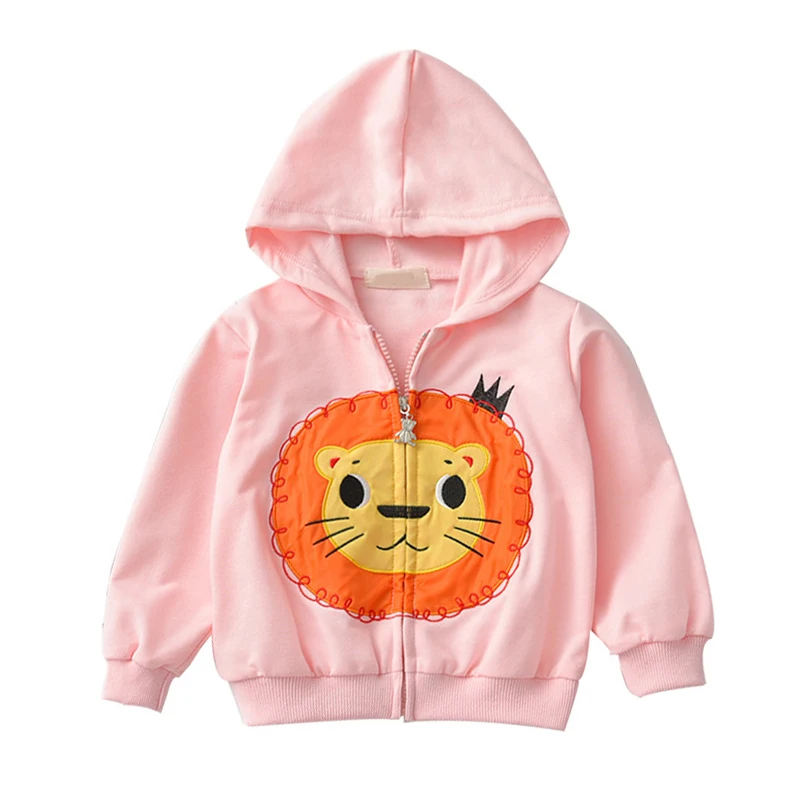 

Autumn Kids Baby Girl Outerwear Cartoon Print Casual Hoodie Zipper Sweatshirt Kids Outfits Tops Clothes