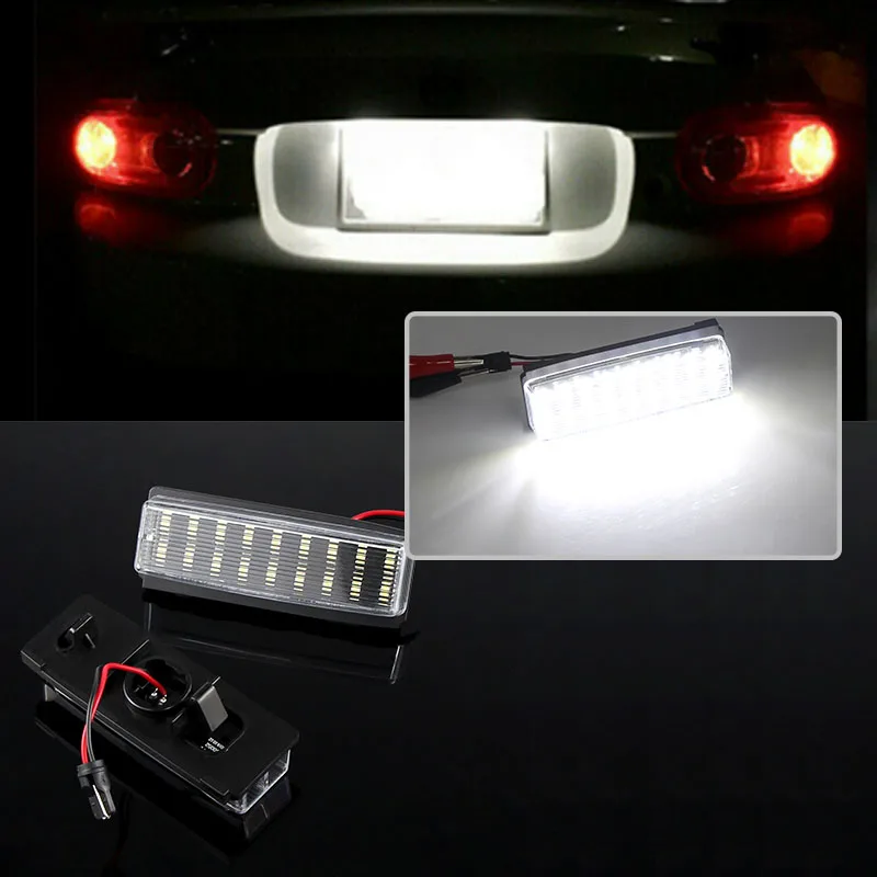 2X Luci Targa A Led Per Mazda Mx-5 Miata 2006-2015 Per Fiat 124 Spider Abarth 2017-Up Bianco Led Targa Posteriore Auto