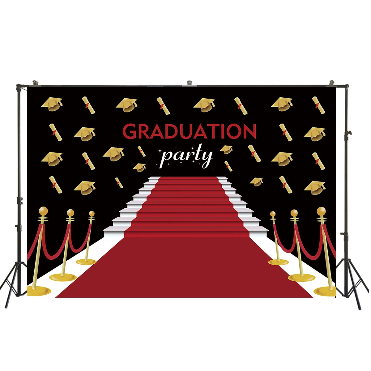 

Graduation Party Red Carpet Scene Photography Backgrounds Customized Photographic Backdrops For Photo Studio W-2293