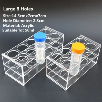 

2pcs Plastic Laboratory Test Tube Rack 8 Holes Testing Tubes Holder Storage Stand Shelf Lab School Supplies 145*70*70mm