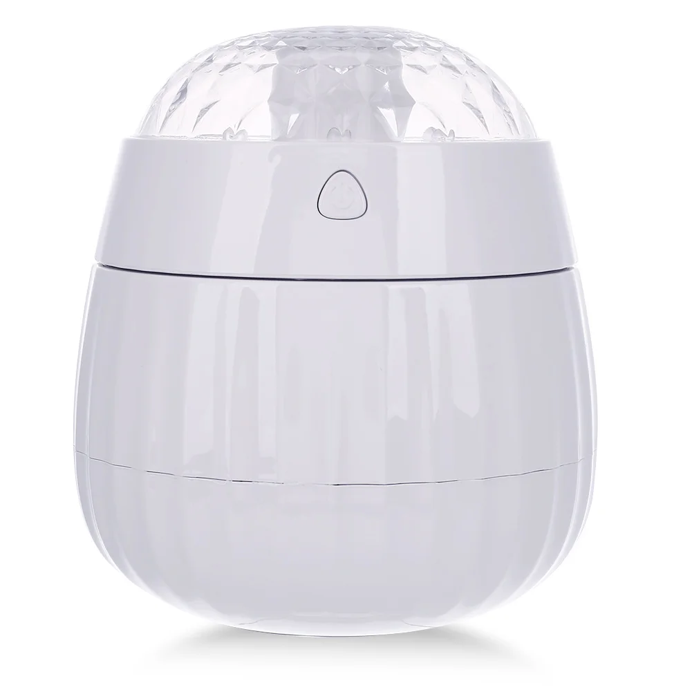 White Ultrasonic Humidifier Aroma Diffuser Air Humidifier Projection Lamp Exquisite Creative Portable Fashion 380ML ABS - Цвет: White