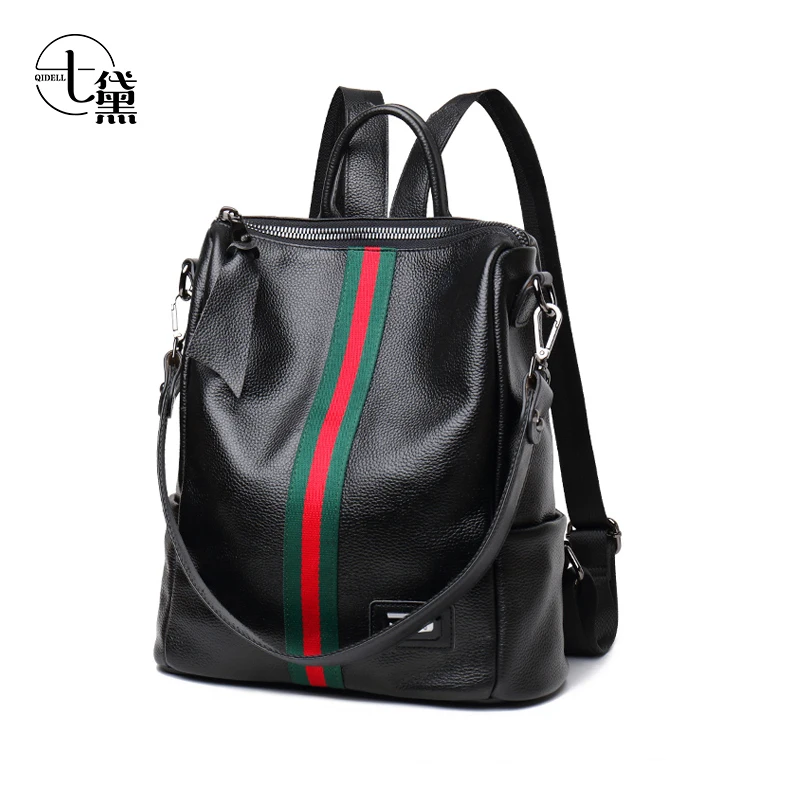 

Genuine Leather Both Shoulders Bags Woman 2020 Ma'am Head Layer Cowhide Backpack