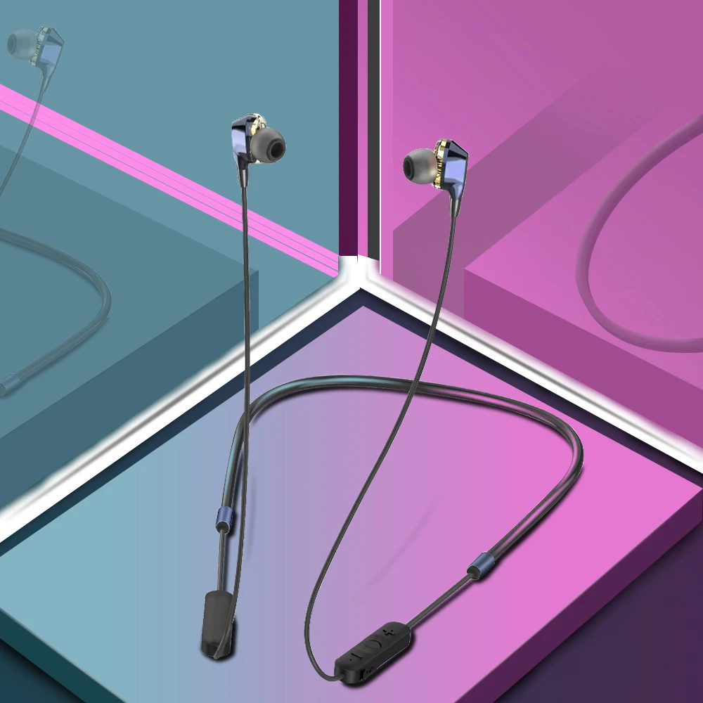 ALWUP G02 Bluetooth наушники беспроводные двойные драйверы стерео магнитные шейные