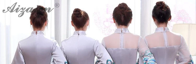 Серое длинное платье подружки невесты Qi Pao, женское китайское платье, китайский халат, современный Восточный стиль, платья сестры, Qipao, акция одежды