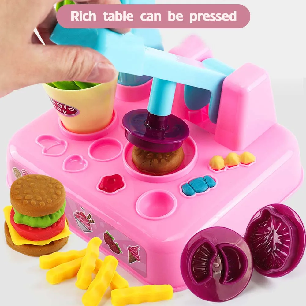 Cena 2019 glina DIY ciasto plastelina maszyna do lodów mold Play Kit DIY zabawka Handmade urządzenie do gotowania makaronu zabawka kuchenna dla dzieci prezent