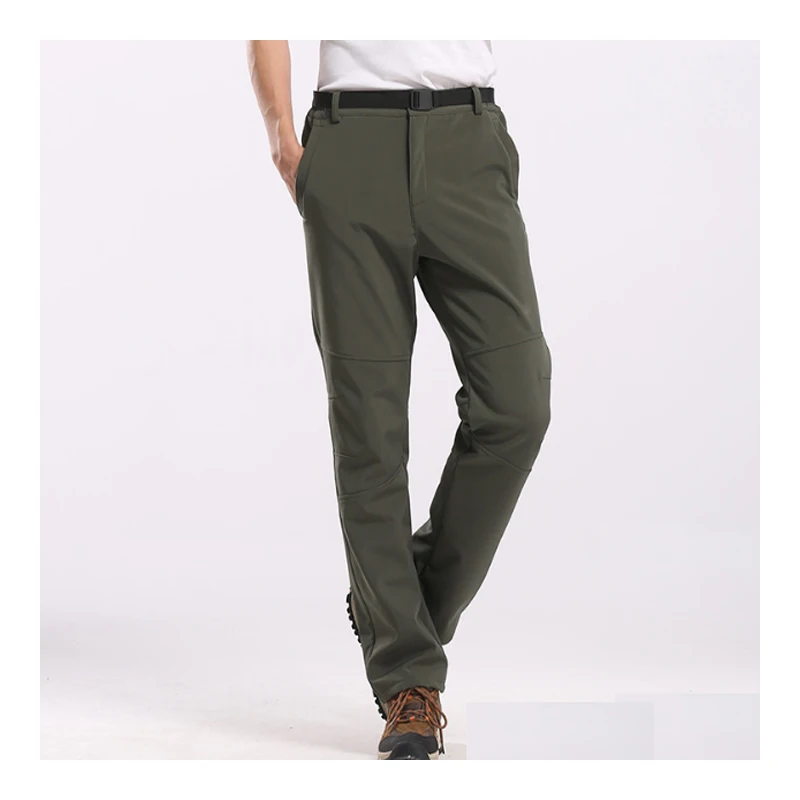 Men winter Plus Size pant waterproof softshell Outdoor Trousers Sports Hiking Camp Climb Fish Trekking ski fleece Oversized