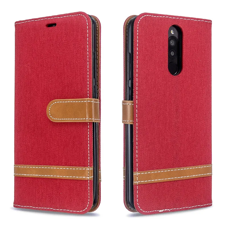 Чехол книжка из искусственной кожи для Xiaomi Redmi 8 8A с подставкой|Бамперы| |