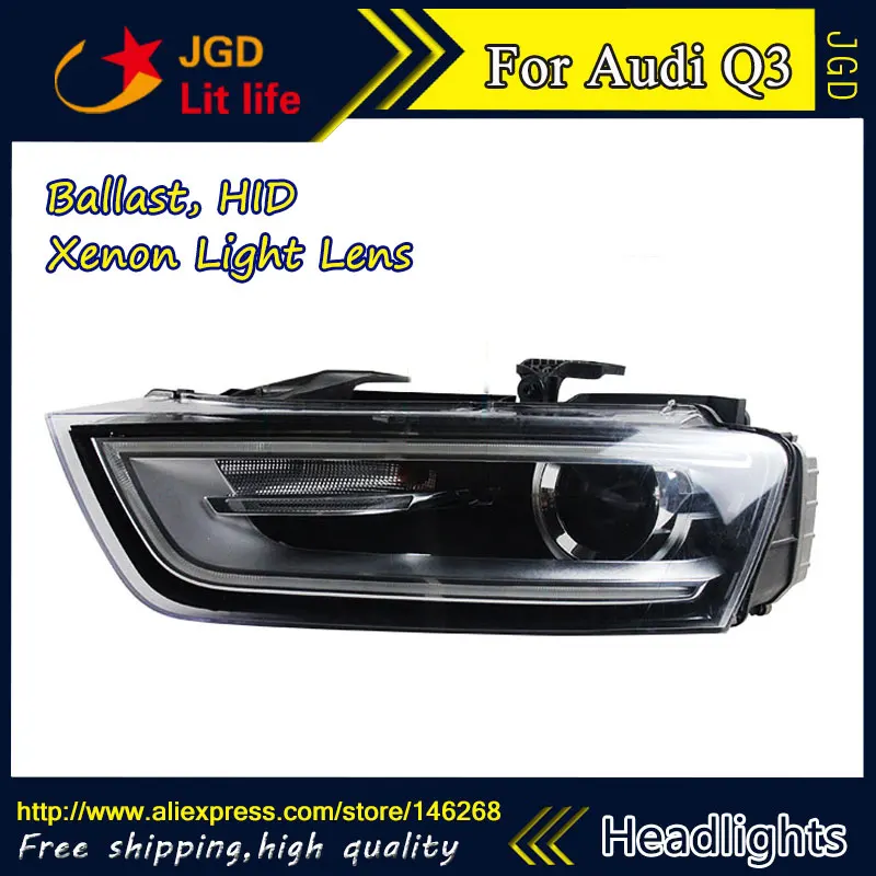 Автомобильный Стайлинг LED HID Rio Audi Q3 Фары чехол для 2013 2014 Биксеноновые линзы