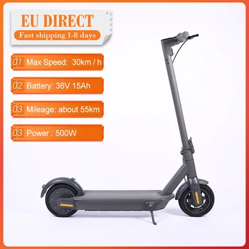 

[EU Direct] 10 inch Two Wheels Folding Smart E Scooter Electric Scooters Kick scooters Skateboard 500W 30km/h 55km 36V 15Ah