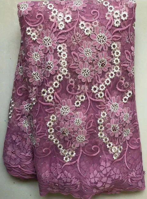 New Design Nigerian Lace Fabric African Fabrics High Quality tulle net French Net For Wedding ELL4663 wine | Дом и сад