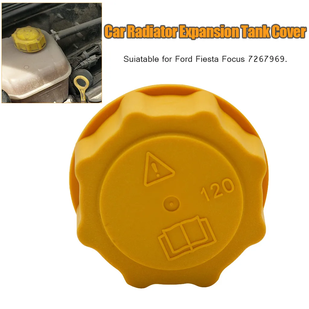 6.3x6.3x2.5cm Replacement Car Radiator Expansion Tank Cover OEM 7267969 for Ford Fiesta Focus 7267969