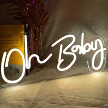 

oh baby led Neon Light Custom Signs Decoration For Kids Room Birthday Party Wedding Decoration bar pub game Wall decor（56x20cm））