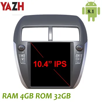 

YAZH For Mitsubishi ASX RVR 2010 2011 2012 2013 2014 Auto Radio Multimedia With Android 8.1 10.4" IPS Display Bluetooth 5.0 DSP