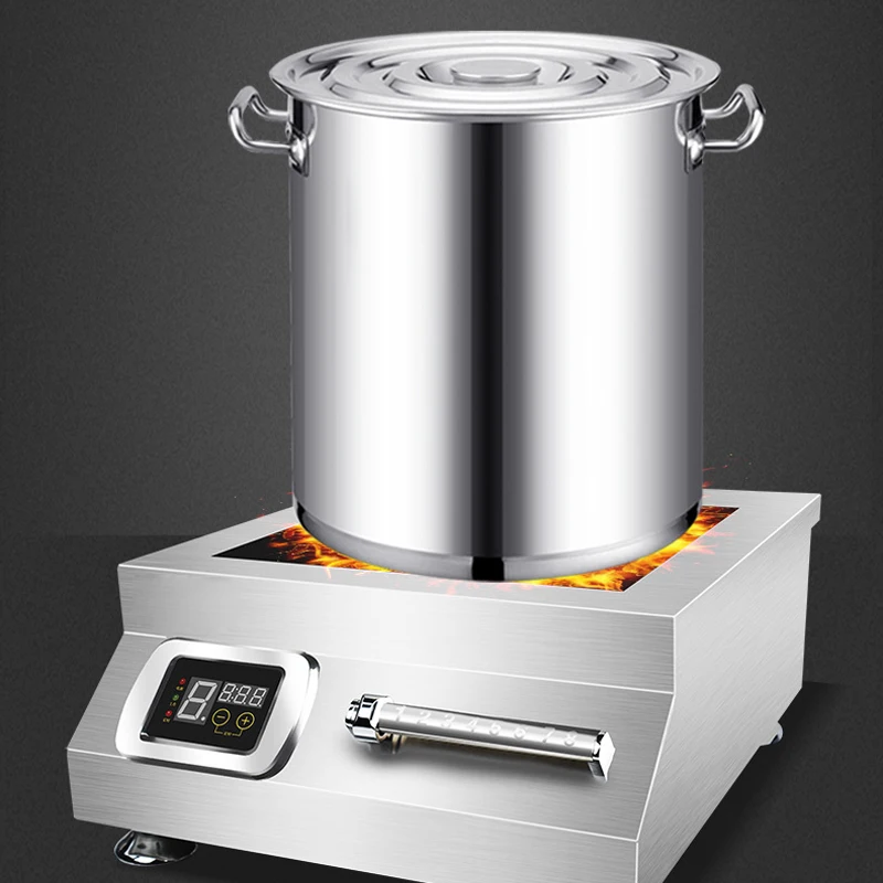 Commercial Induction Cooker 5000w High-power Flat Braised Meat Soup Cooker 5kw Stir-fry Commercial Induction Convenient